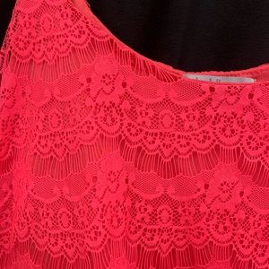 Hot pink Flowey crop top